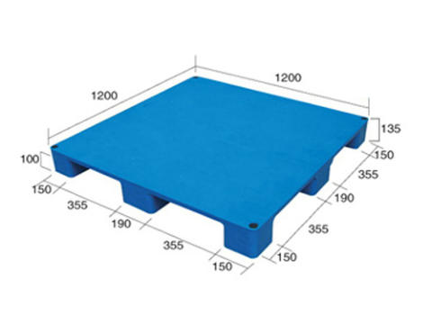 1212平板九腳（置鋼管）塑料托盤