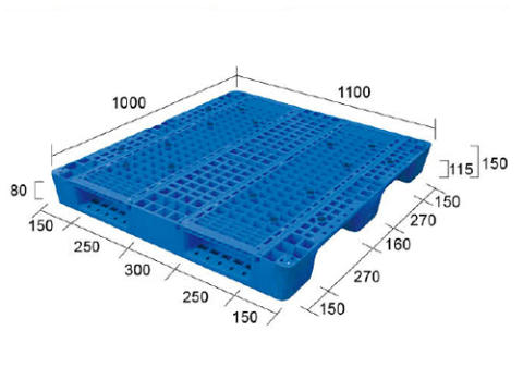 1110網格川字（置鋼管）塑料托盤