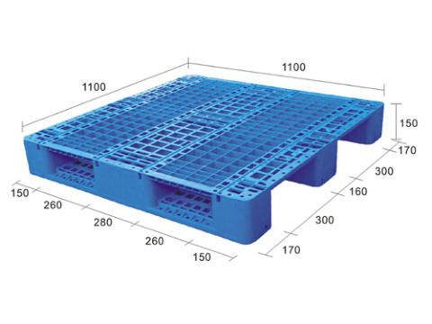 1111網格川字（置鋼管）塑料托盤