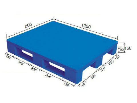 1208平板光面川字（置鋼管）塑料托盤